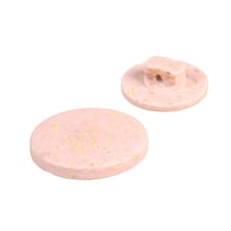 Lot de 3 boutons rond à queue écorces de riz rose layette