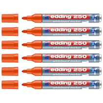 Lot de 5 Marqueurs tableau blanc pointe ronde 1,5-3 mm - EDDING - Orange - Corps aluminium