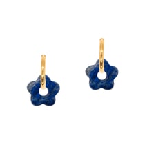 Boucles d'oreilles Fleur en pierres Lapis-lazuli