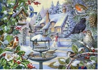 Puzzle 500 pièces - Pièces XXL - Winter Birds - HOP - House of Puzzles