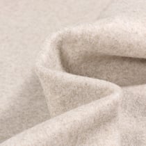 Tissu Maille envers polaire Beige chiné - Au mètre