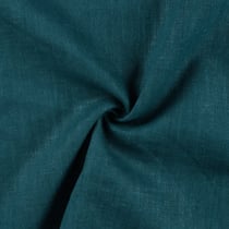 Tissu 100% Lin uni Bleu pétrole