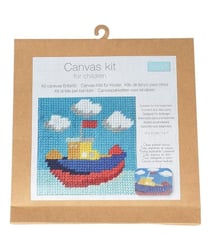 Kits Canevas enfant - 17 x 17 cm -Trimits BATEAU