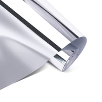 LOKLiK – Vinyle Adhésif Permanent Effet Miroir Métallisé – Argent – 30.5 x 180 cm