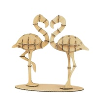 MégaCréa DIY - Maquette en carton à assembler Flamants roses 15 cm