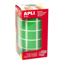 Apli Agipa - Gommettes rouleau Carré 20x20 mm Vert x 1 770