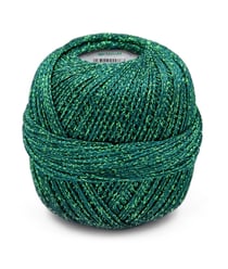 Fil à tricoter brillant GLITTER - Grundl 8235 Vert