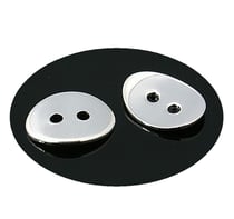 5 Boutons Métal Ovale argenté 14 x 10 mm - creation couture diy