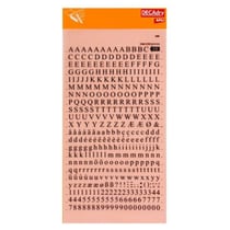 Lettres alphabet et Chiffres Transfert Noir 6mm