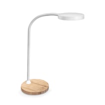 Lampe LED de bureau Flex Blanc et bois - CEP