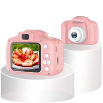 Appareil Photo Enfant 8MP HD Ecran 2.0 Pouces Portable SLR Jouet Numérique - Rose + SD 8 Go - Yonis