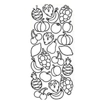 1 planche de stickers autocollants peel off doré FRUIT 5502