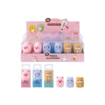 Taille-Crayons Animaux Fantaisie Kawaii 3D - Chat / Cochon / Chien