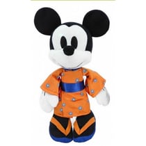 Peluche disney : mickey kimono orange 30 cm - peluche licence collector