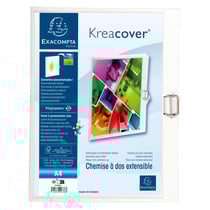Chemise dos extensible Krea Cover® - 24x32cm - Blanc - x 10 - Exacompta