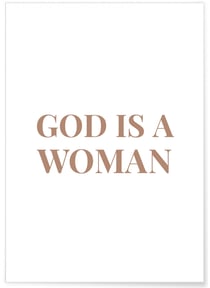 Affiche God is a woman | A3 : 29,7x42cm