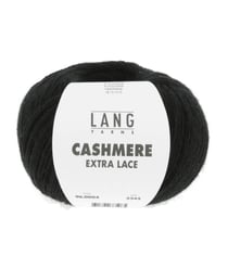 Pelote CASHMERE EXTRA LACE exceptionnelle à tricoter - 25gr- Lang Yarns : Une laine d’exception, douce et luxueuse 0004 Noir