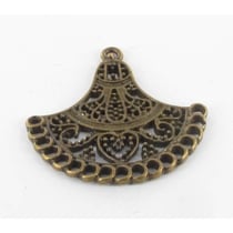 MégaCréa - Breloque pendentif Diviseur éventail Bronze