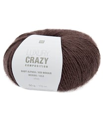 Fil exceptionnel à tricoter Luxury Crazy Composition Aran - Rico Design 10 Chocolat