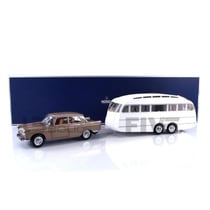 Voiture Miniature de Collection - NOREV - PEUGEOT 404 - 1965 - Caravane Henon - Métallique Marron