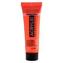 Peinture acrylique en tube - Orange reflex - 257 - Amsterdam - 20ml