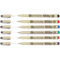 6 feutres Pigma Micron 01 Sakura pointe extra fine 0.25mm assortiment