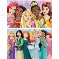 2 puzzles princesse disney : pocahontas raiponce vaiana - 2 x 100 pieces - educa - 19298