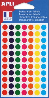 Gommettes transparentes Rond Ø 8 mm x 385