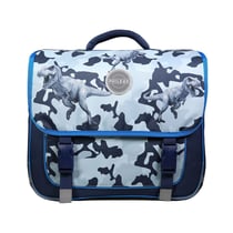 Cartable 38 cm Phileas Dinosaures Bleu - Le Plus Confortable des Cartables - Ergonomie/Confort/Sécurité - Système Smart Comfort - BAGTROTTER