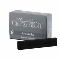 6 fusains noirs pour Esquisse 1,4 x 0,7 cm