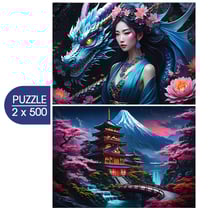 Puzzle 500 pièces - 2 Puzzles - Japan Spirit - Asia Collection - Bluebird Puzzle