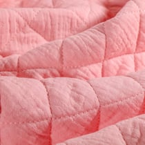Tissu Double gaze Matelassée Rose blush