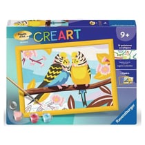 Peinture par numero enfant des 9 ans - CreArt Kids - 18x24 cm - Perruches