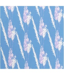 Tissu en toile imprimée de la gamme Made by Me - Rico Design de 140 cm de largeur Herbe De la pampa bleu vendu par 50 cm