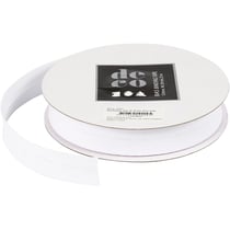 Biais de couture, L : 20 mm, blanc, 25 m/ 1 rouleau