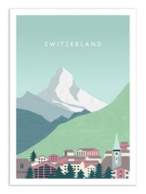 Affiche 30 x 40 cm - Switzerland - Katinka Reinke