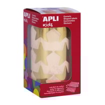 Rouleau gommettes étoiles 33 mm métallisées or