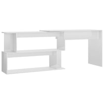 Bureau table poste de travail meuble d'ordinateur informatique étude d'angle brillant 200