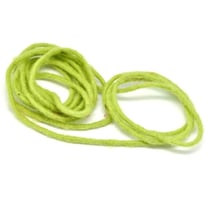 Cordon en laine avec coeur en jute, 5mm, 3m, vert mai