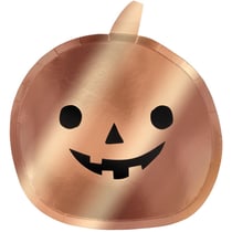 8 Assiettes Citrouille Cuivrée