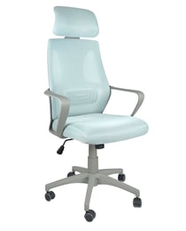 Fauteuil de Bureau ergonomique, siège textile Mesh basculant, appuie tête, hauteur réglable, pivotant, renfort Lombaire, roulettes souples FAMA+