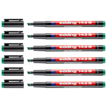 Lot de 6 Feutres permanents pointe biseau 1-3 mm - EDDING - Vert