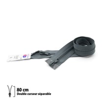 Fermeture éclair Z68 - Séparable 6mm double curseur - 80 cm