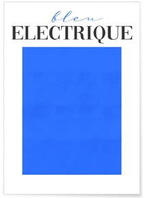 Affiche Bleu Electrique | A3 : 29,7x42cm
