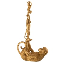 Figurine singes gymnastique en résine