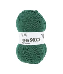 Pelote à tricoter SUPER SOXX 4 fils - 100 Gr - Lang Yarns - La laine à chaussettes incontournable 0118 Vert Foncé