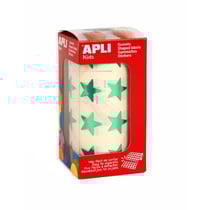 Gommettes rouleau Étoile 20mm Vert métallisé x 1 416