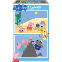 Puzzle en bois peppa le cochon / pig 2 x 25 pieces - educa - 17158