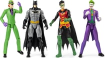 Coffret 4 figurines batman 30 cm : batman - robin - le joker - l'homme mystére - spin master