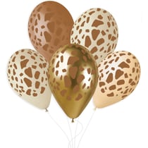 6 Ballons Motif Girafe Ø33cm